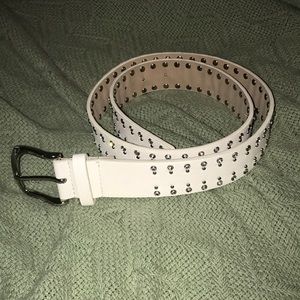 White rhinestone belt